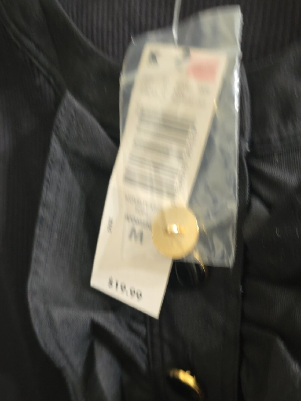 attention Black Ruffle-Front Ribbed Tank Size M - Picture 4 of 8